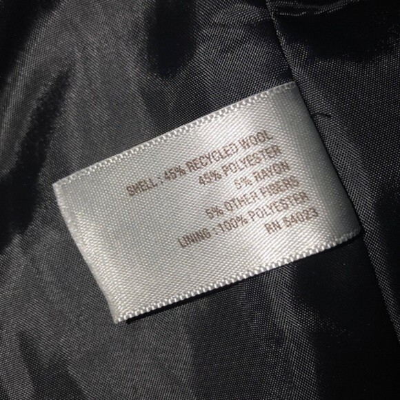 OLD NAVY size small black wool blend blazer coat - Picture 5 of 6